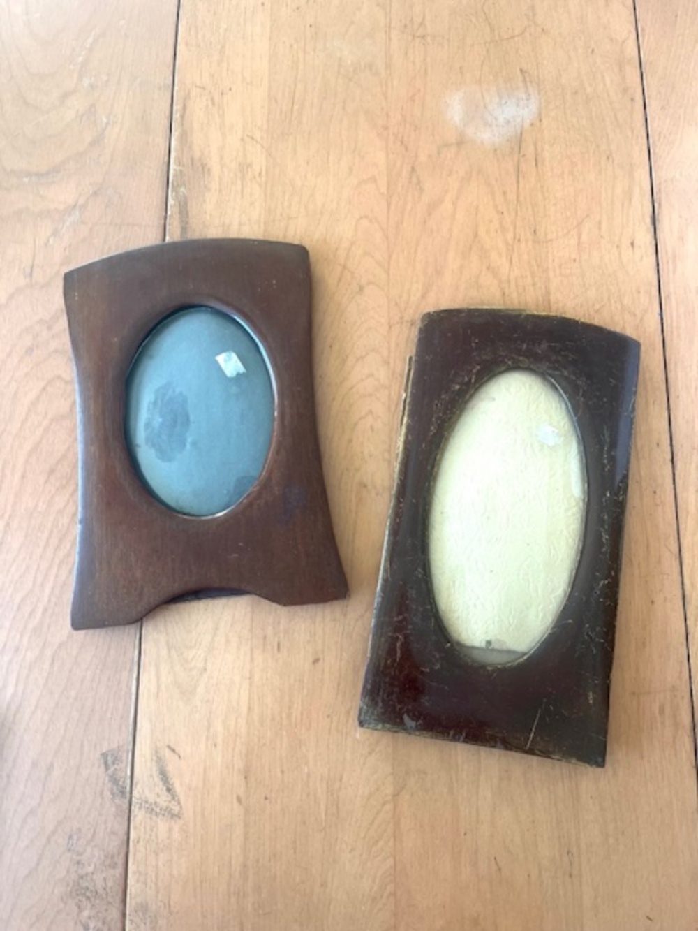 Pair of Antique  Art Nouveau Mahogany Wooden Frames